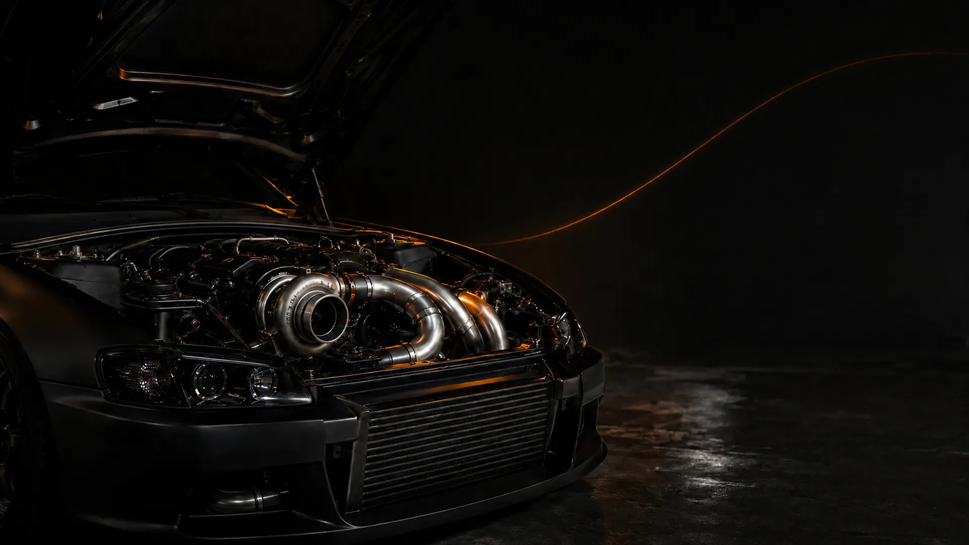 Turbocharged engine bay