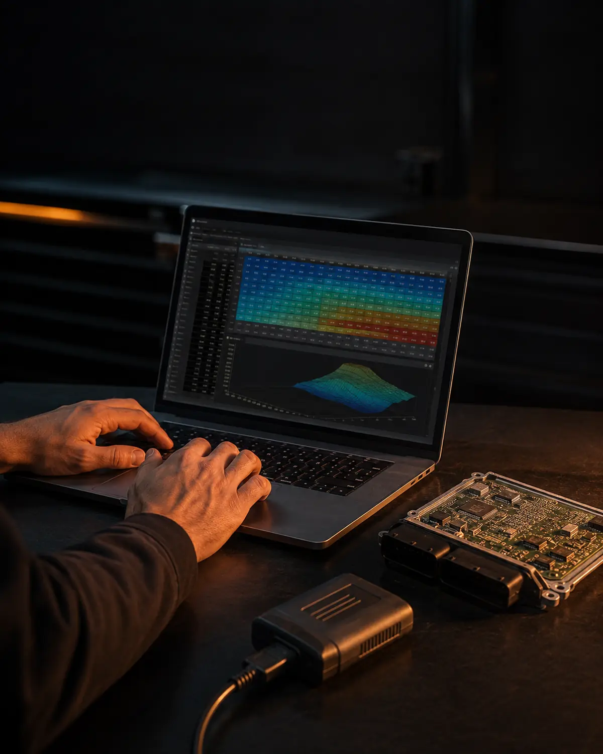 ECU calibrator building a tuning file